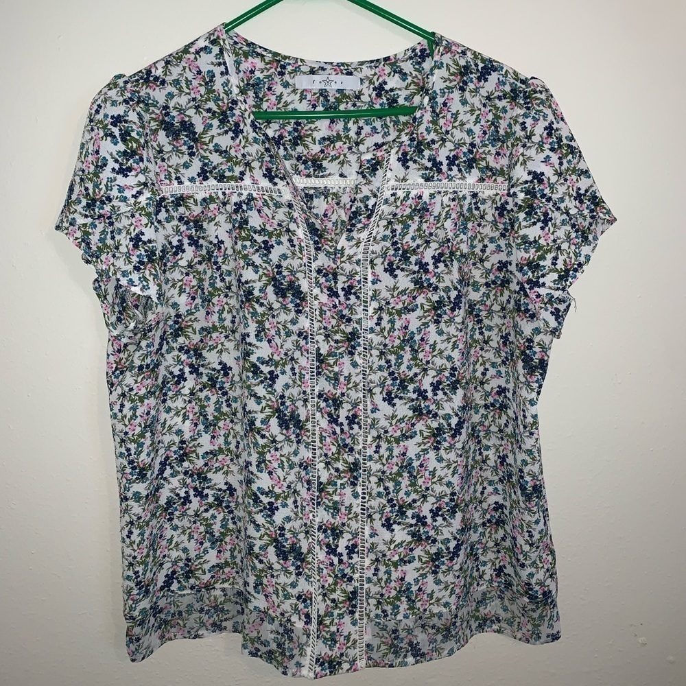 3/$23 Fever Brand Floral Blouse